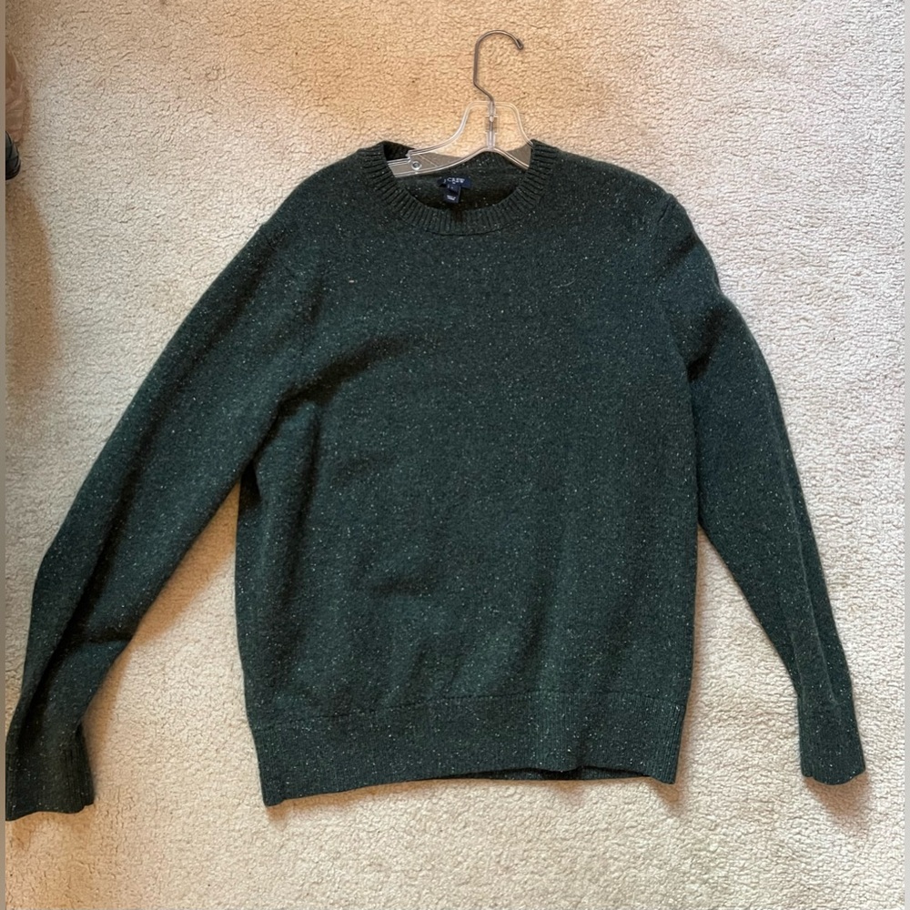 J Crew Green Sweater with elbow pads